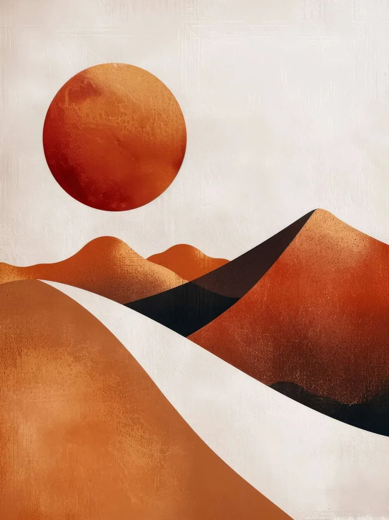 Mirage al tramonto poster con telaio in plastica da June Jordan