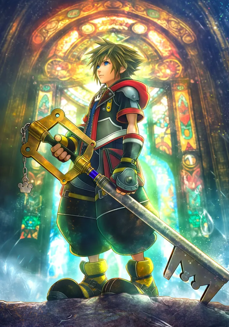 Sora Kingdom Hearts tela con Cornice a cassetta da Fleur de Lys
