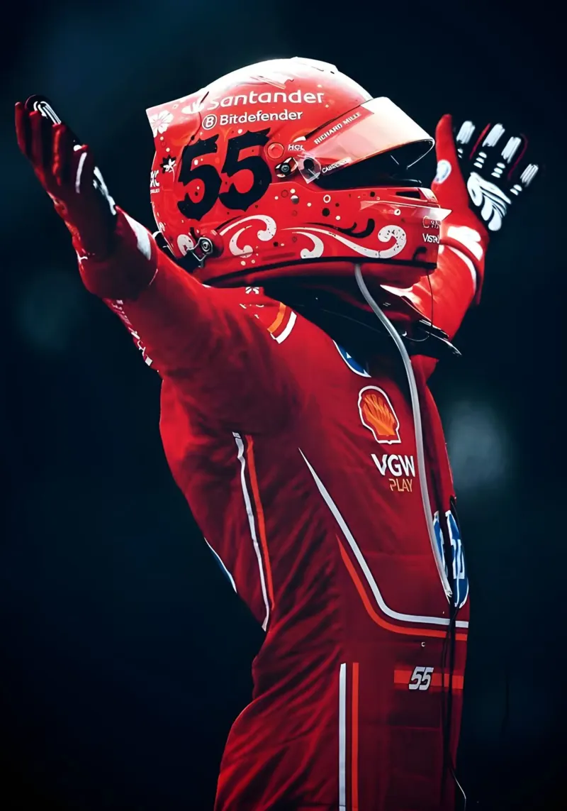 Carlos Sainz Jr. poster da Low poly art