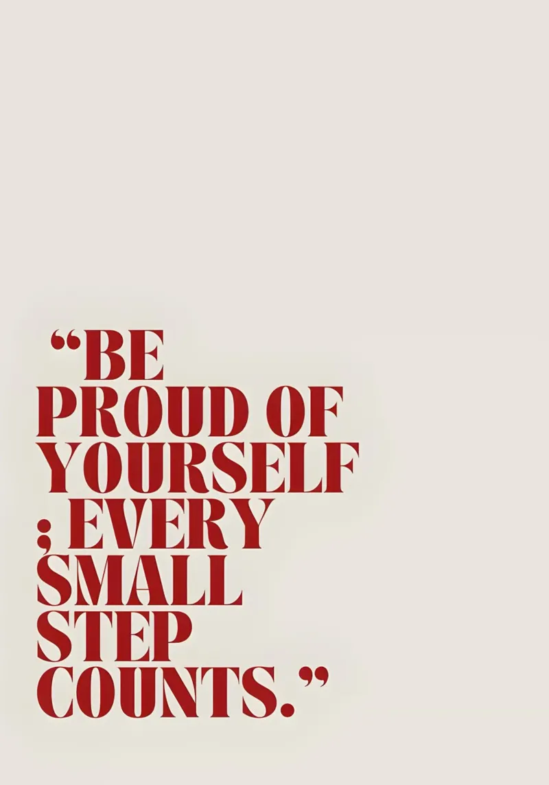 Be proud of yourself poster con telaio in alluminio da Type & Tape