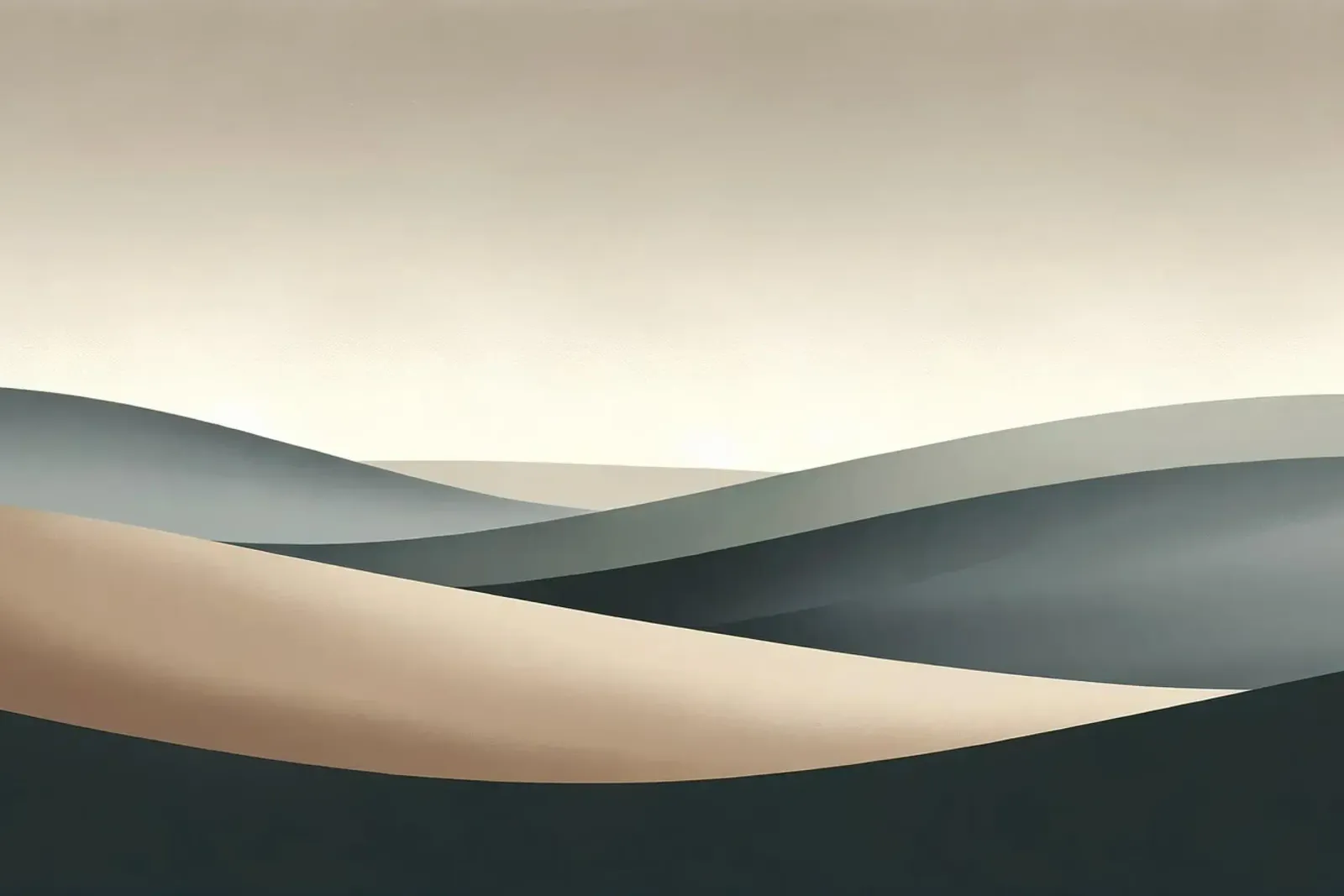Dune Serenity minimalista poster con telaio in alluminio da Chromatic Fusion Studio