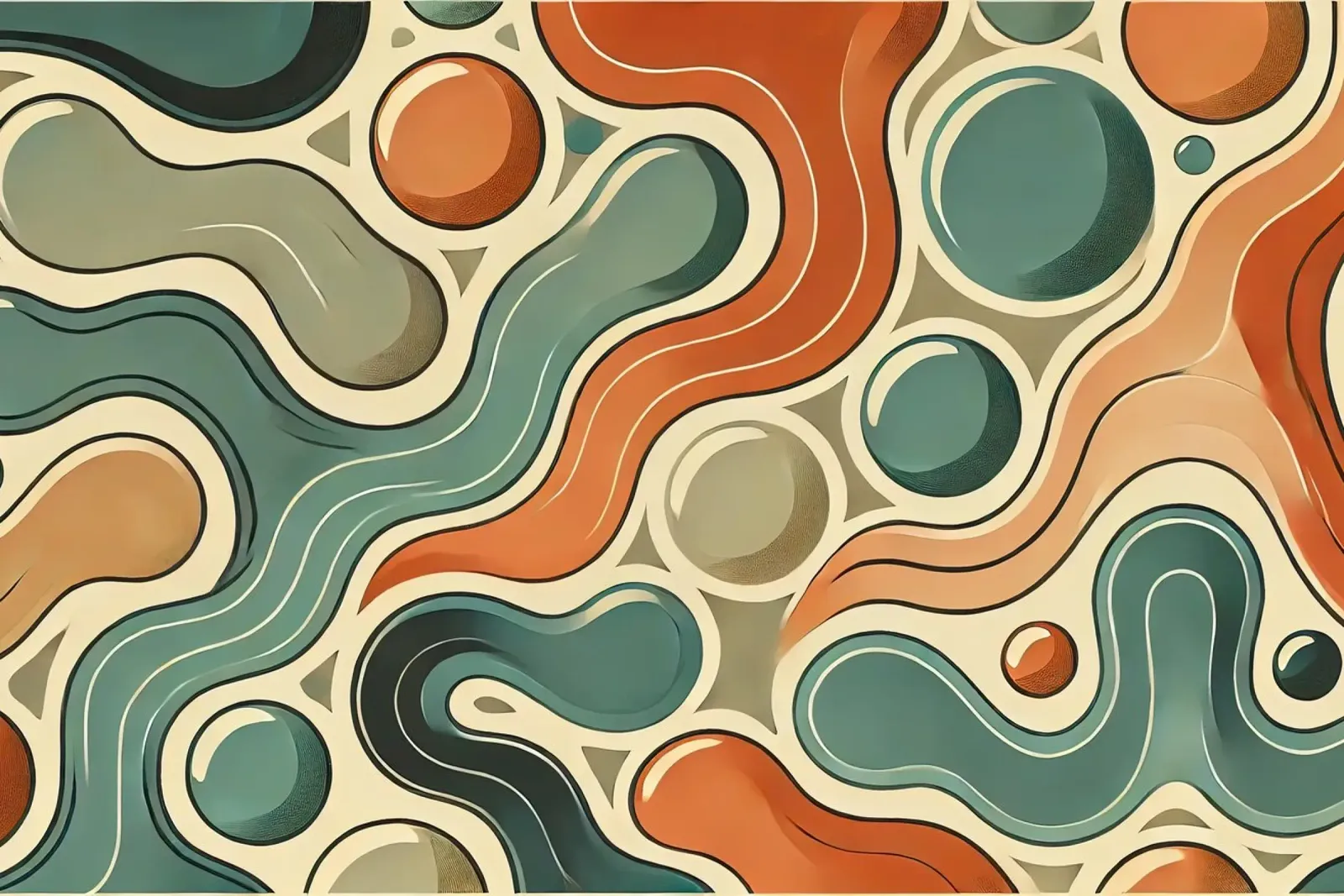 Flusso di metà secolo poster da Chromatic Fusion Studio