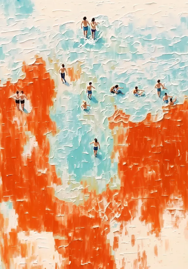 La Costa dei Colori poster con telaio in legno da Studio Sori