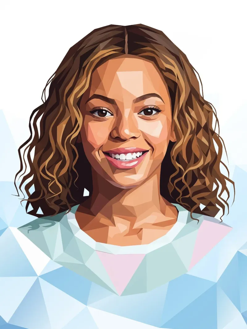 Beyoncé Lowpoly poster con telaio in plastica da Low Profile