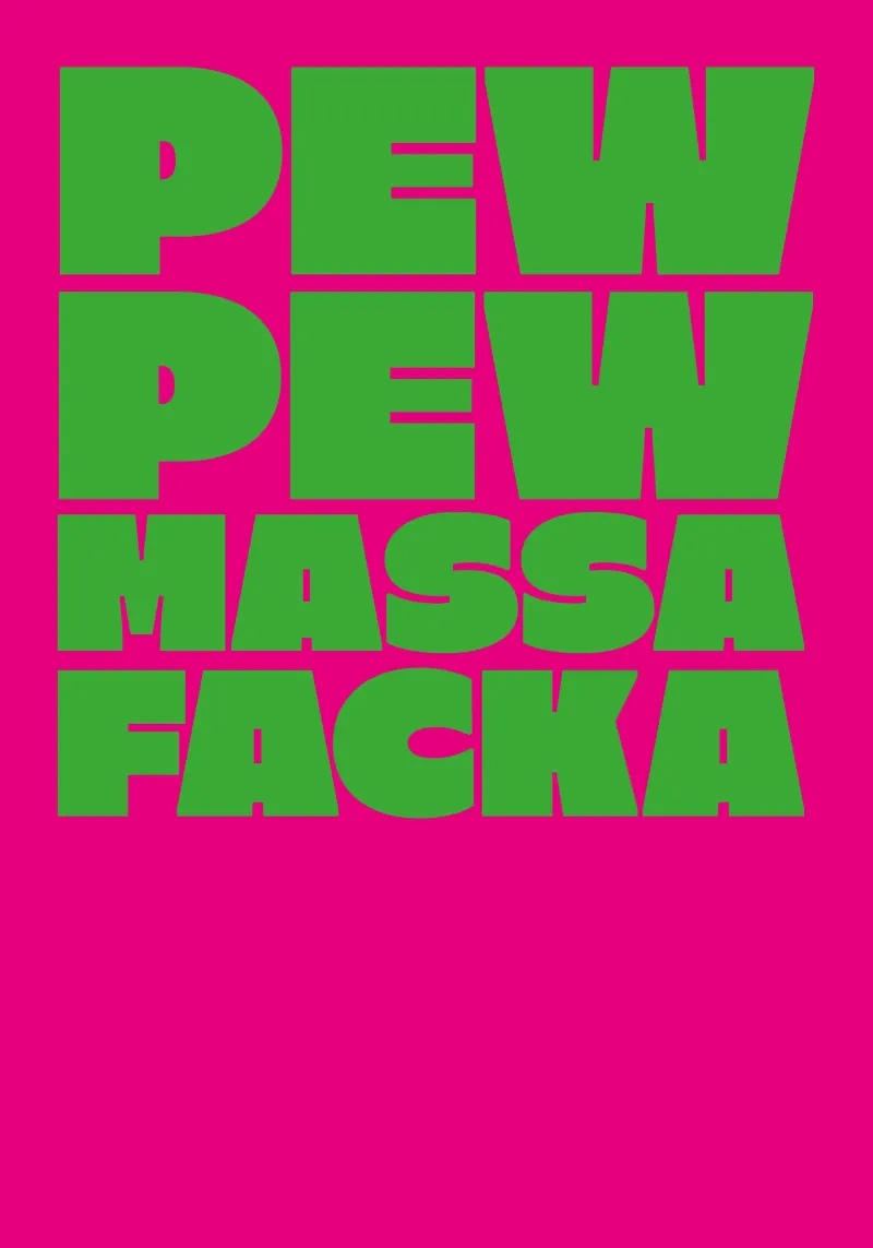PEW PEW poster con telaio in legno da Flo Klein