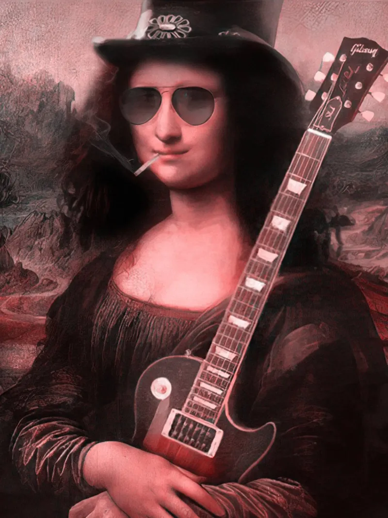 Mona lisa Slash poster da Musadad Shop