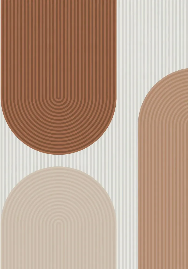 archi strisce linee verticali forme geometriche linee curve poster con telaio in plastica da Patrick M Gerber