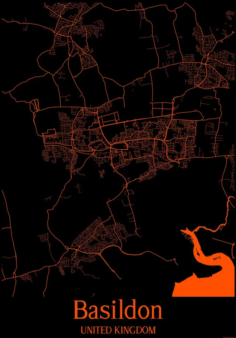 Basildon poster con telaio in plastica da MiMap