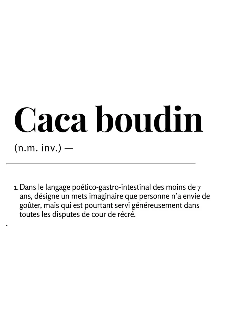 CACA BOUDIN poster da Tisha Shop