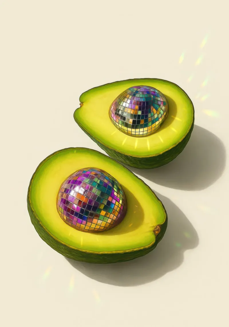 Disco Avocado poster da Attaboy Dsgn