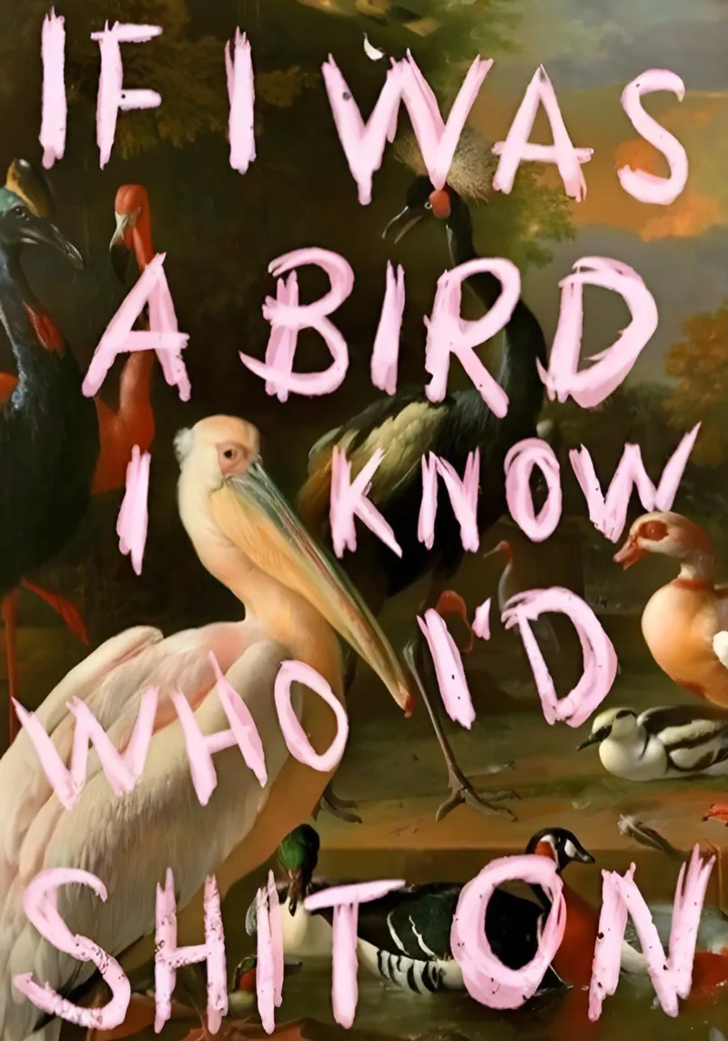 if was a bird know who shit on' poster con telaio in alluminio da Type & Tape