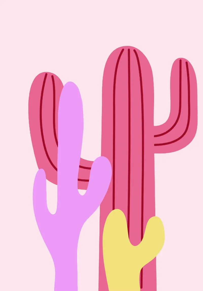 Cactus Calm poster con telaio in plastica da Attaboy Dsgn