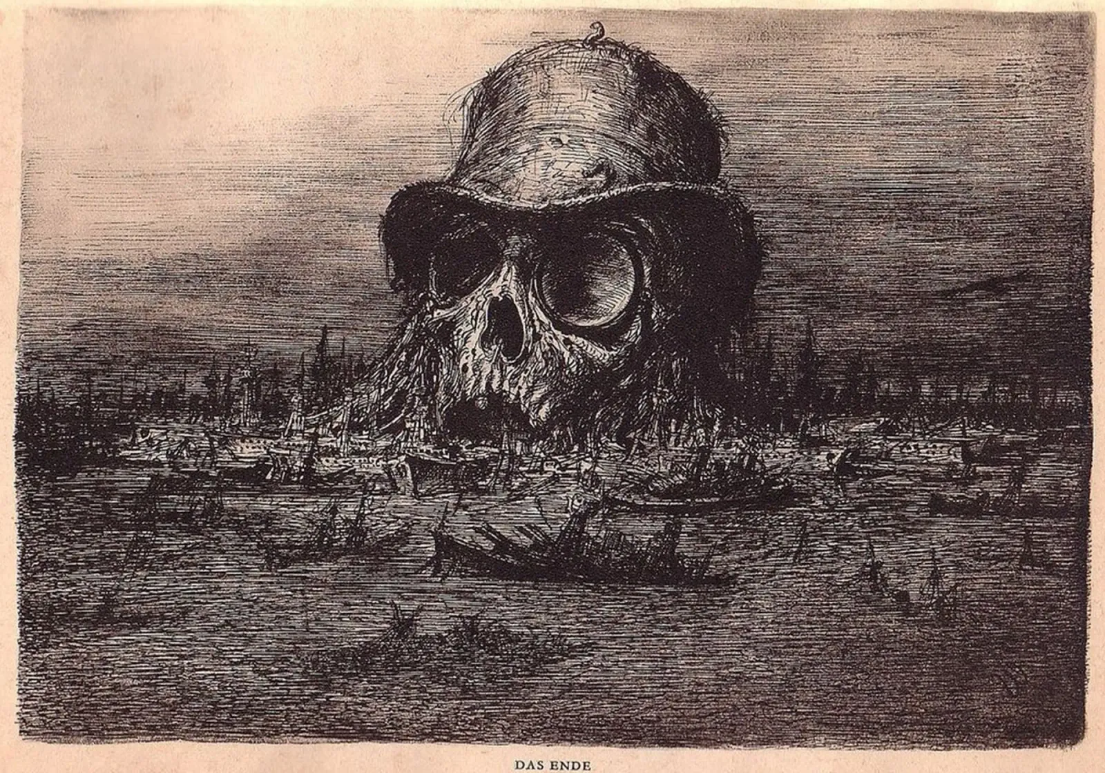 Cranio - Paul Weber poster con telaio in plastica da Art In The Sky