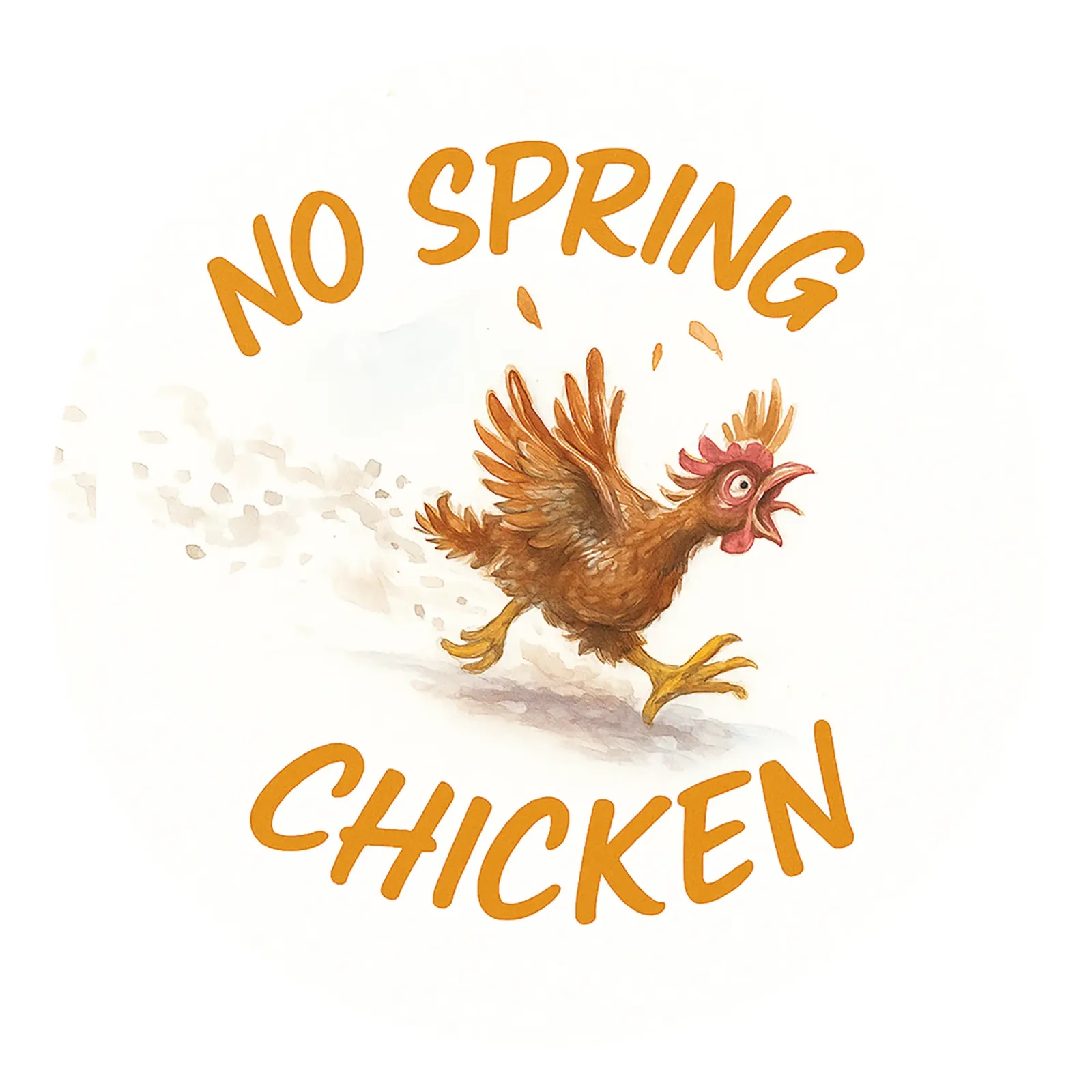 NO SPRING CHICKEN tela con Cornice a cassetta da Vintage Van Gogh