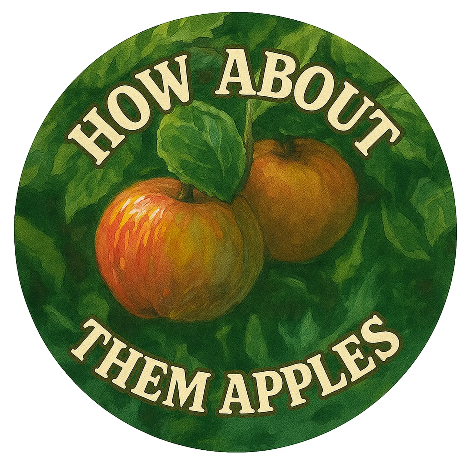 HOW ABOUT THEM APPLES poster by Vintage Van Gogh