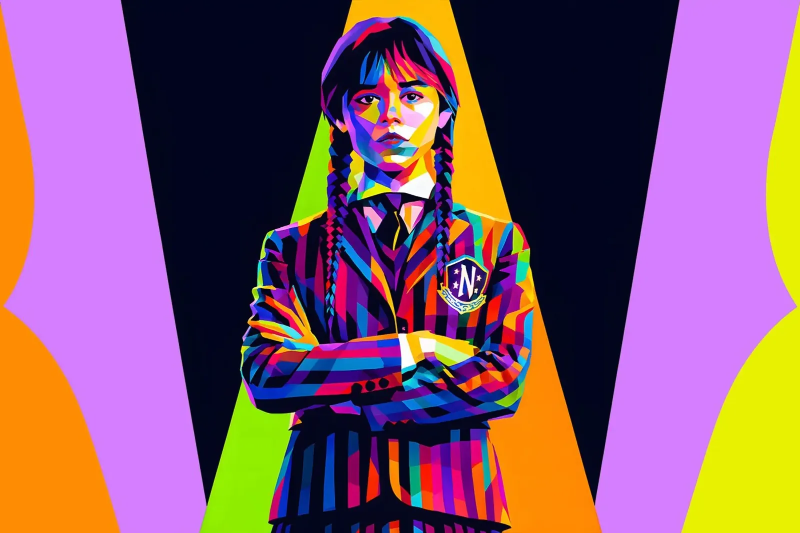 miércoles wpap art poster con marco de madera de BONANZA