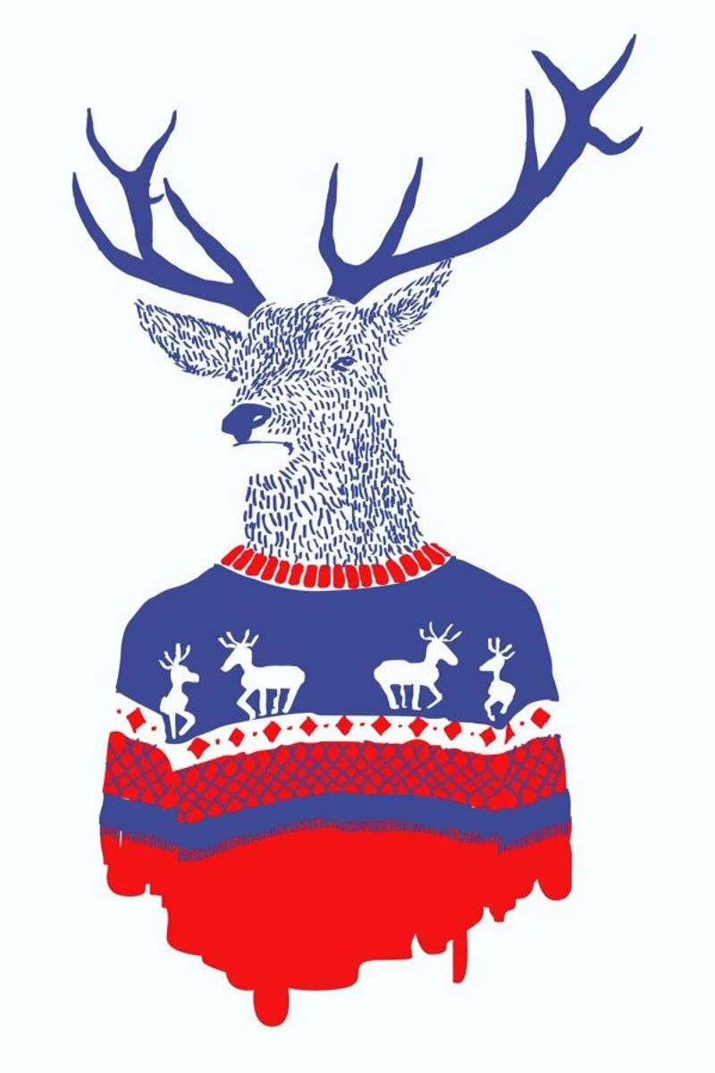 Ugly Winter Pullover poster van Róbert Farkas