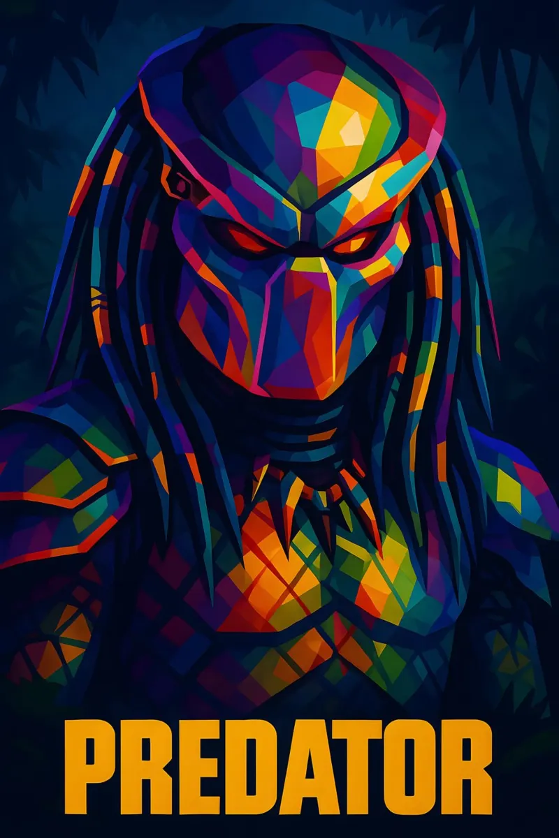 Arte del predatore poster con telaio in legno da BONANZA