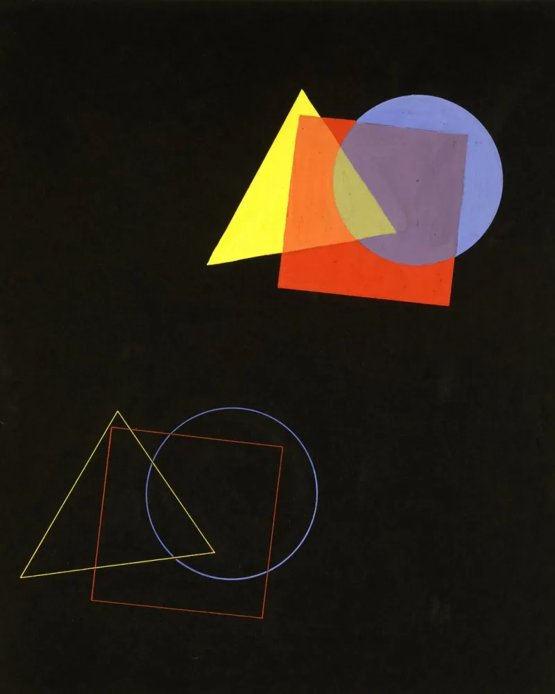 Wassily Kandinsky - Bauhaus - Abstracte kunst canvas met Baklijst van Aesthetic Muse