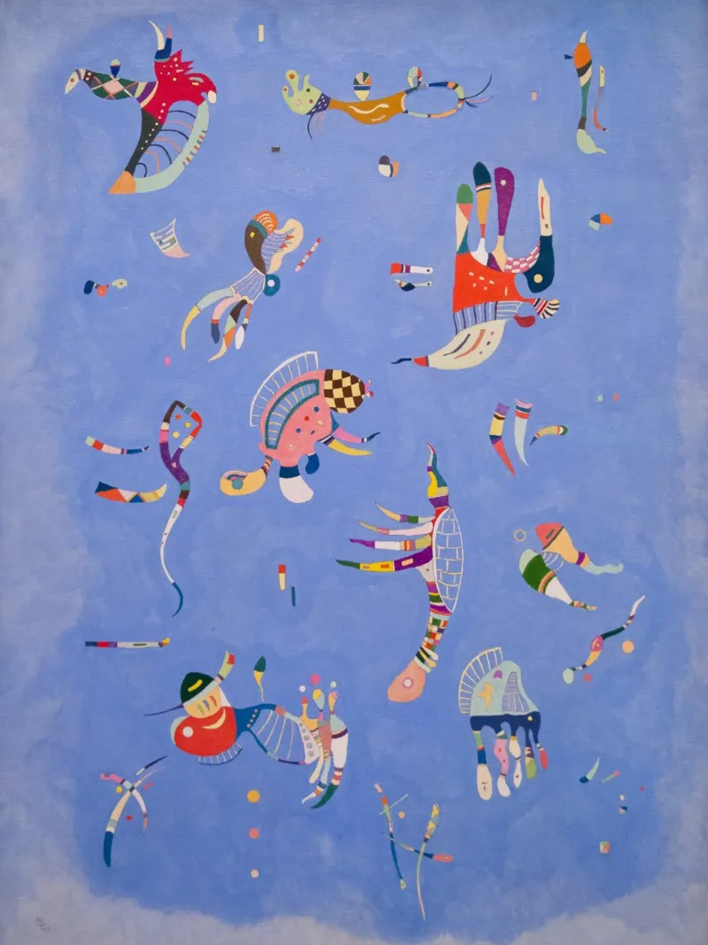 Wassily Kandinsky - Bleu de Ciel - Arte astratta tela con Cornice a cassetta da Aesthetic Muse