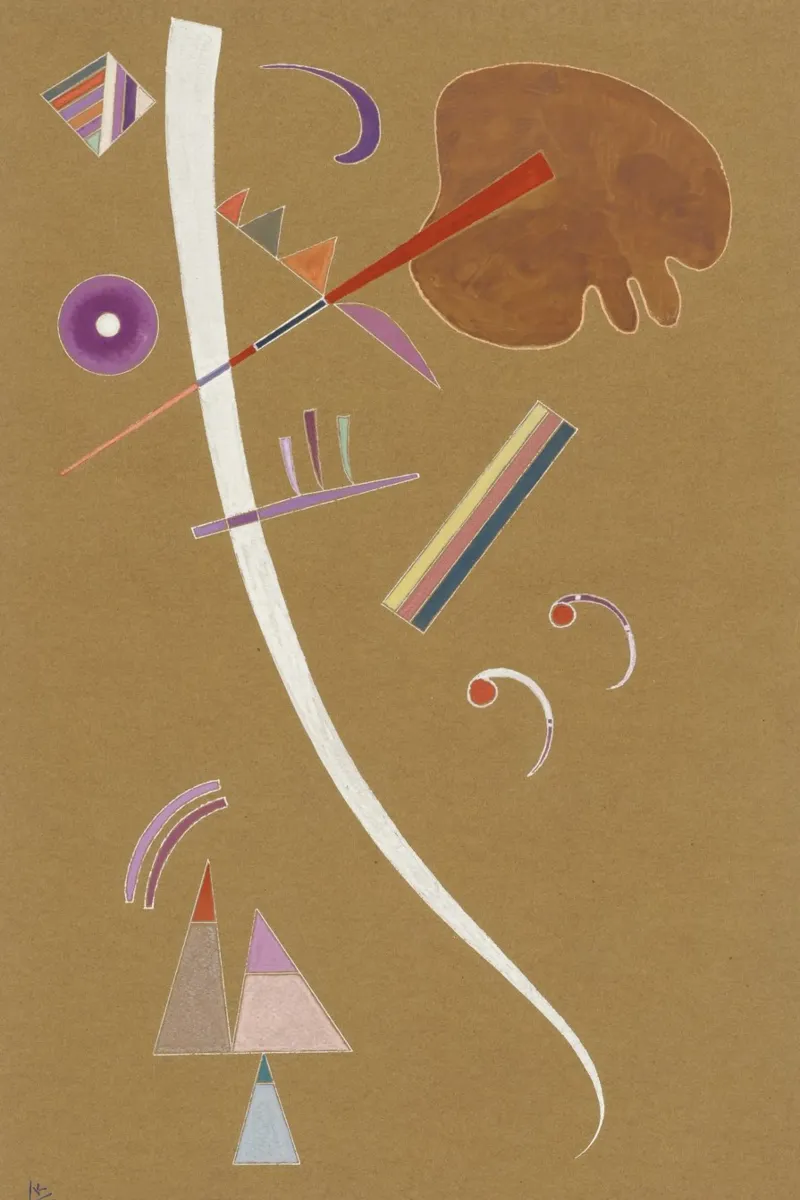 Wassily Kandinsky - Abstracte kunst canvas met Baklijst van Aesthetic Muse