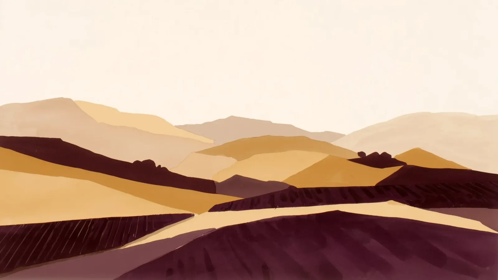 Vigneti in Ocra 2 poster con telaio in legno da Seed & Signal