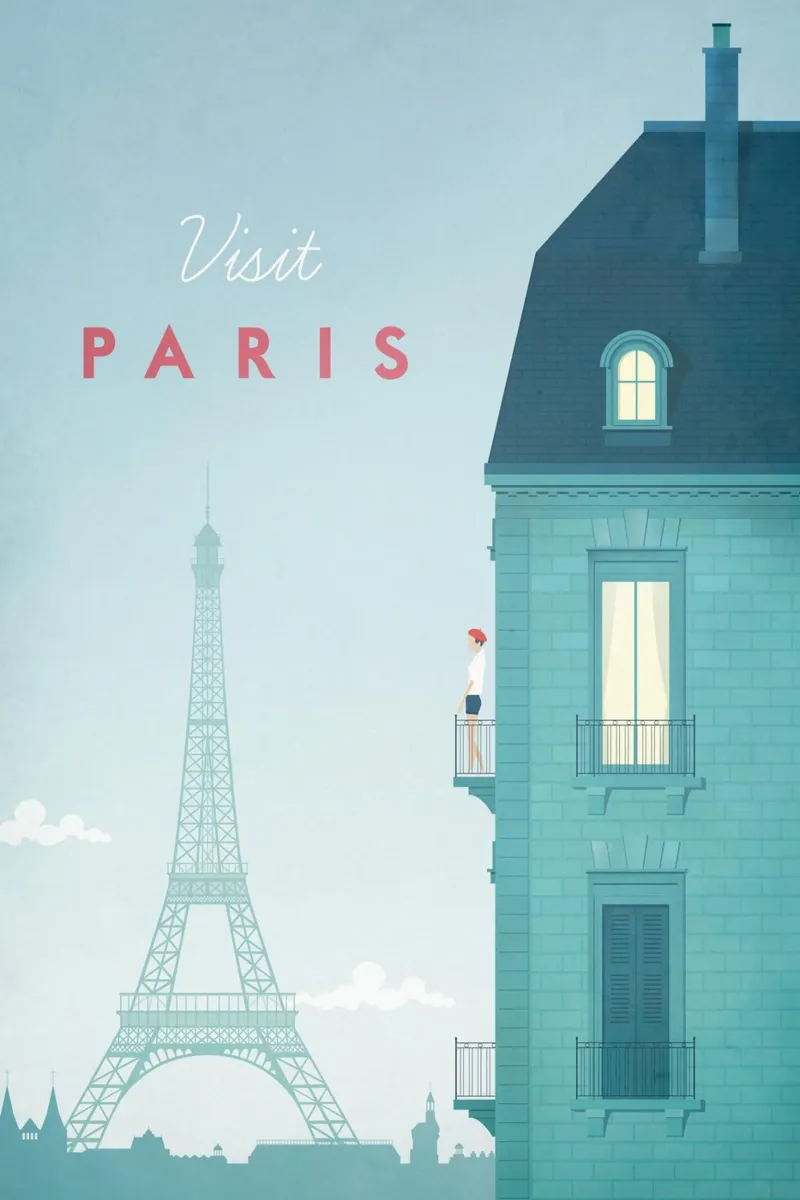 Torre eiffel destinazione Parigi poster con telaio in alluminio da unyil shope