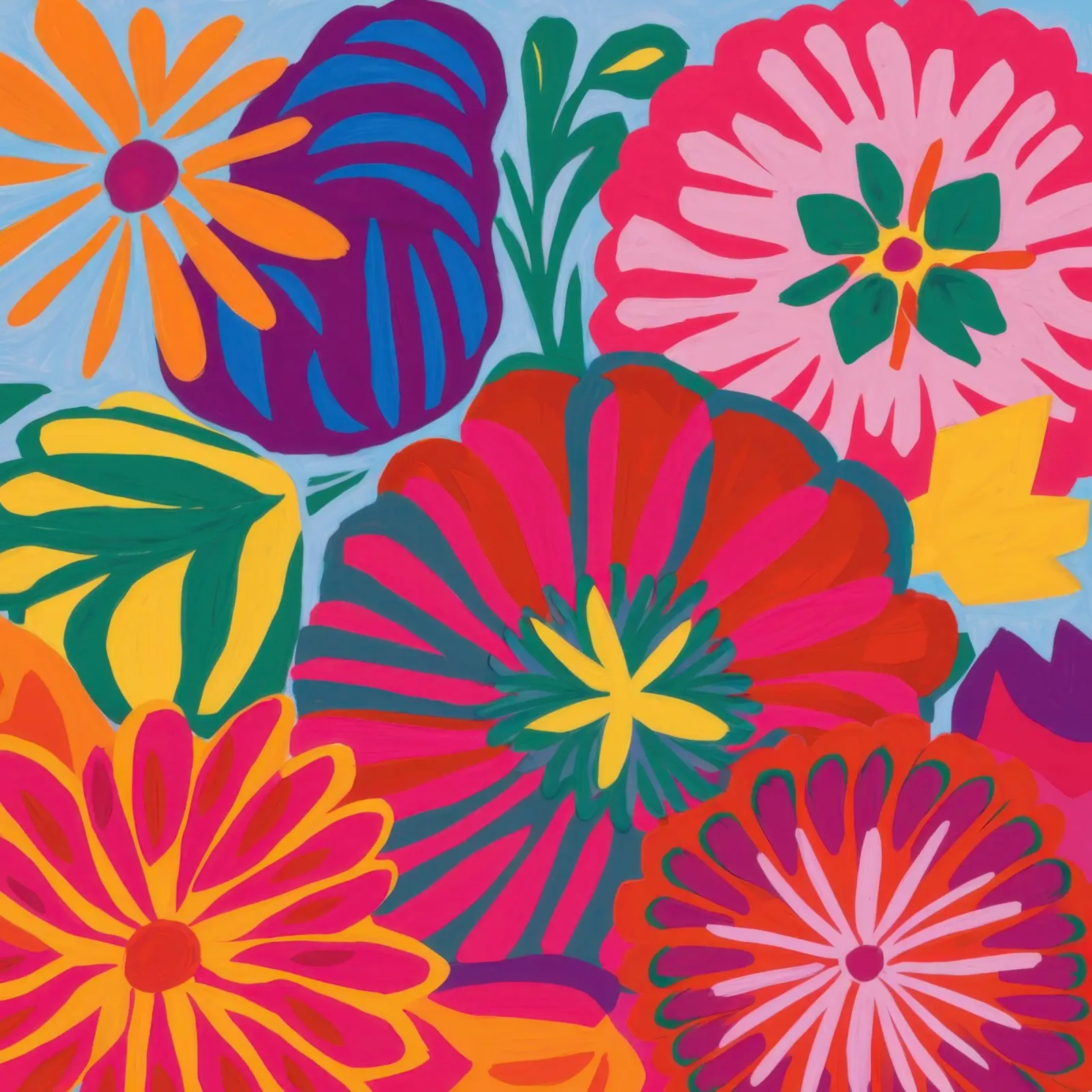 Fiori della Fiesta messicana poster da Snow Mist