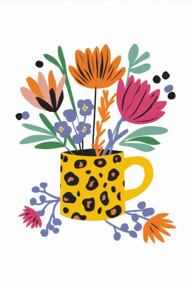 Bouquet leopardato poster da Snow Mist