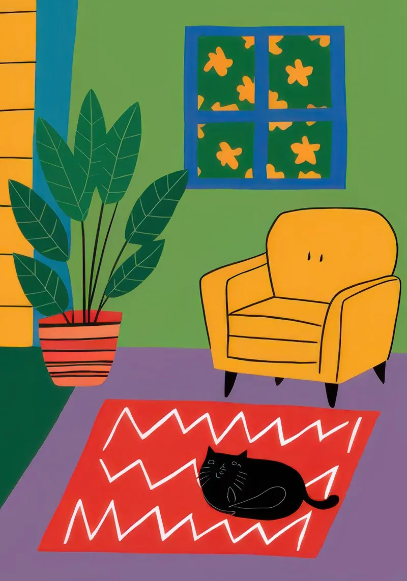 Accogliente angolo di lettura poster con telaio in legno da Autumn Season