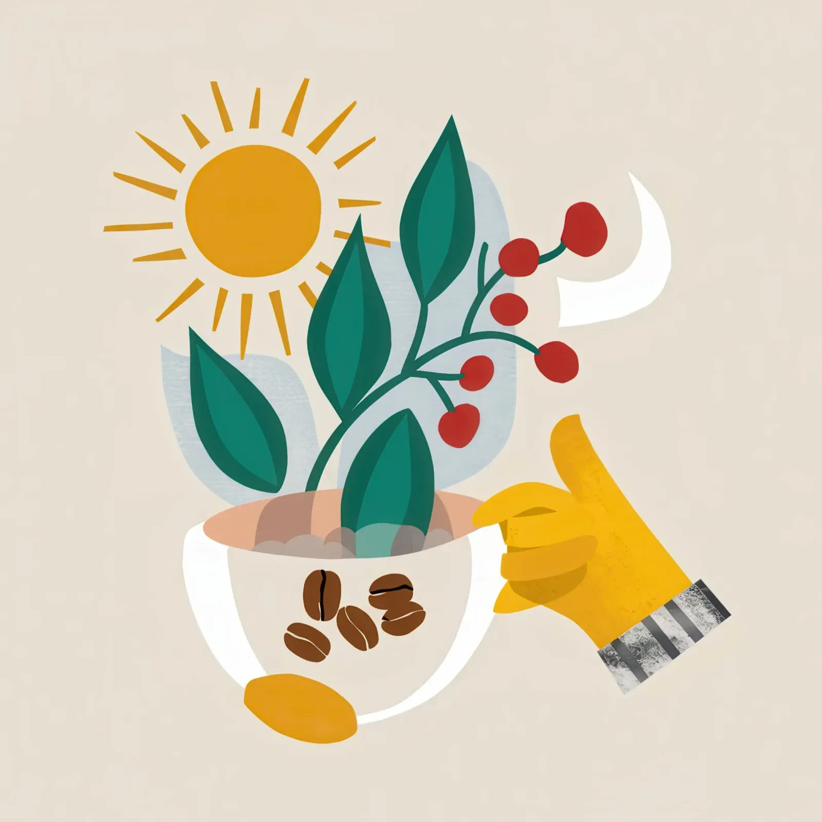 Dekonstruiertes Morgengebräu Poster von Bara Suara