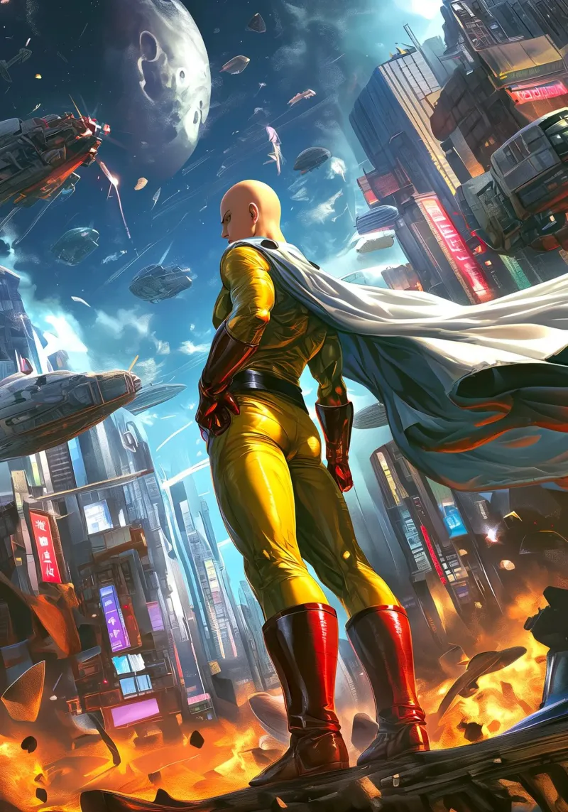 Saitama One Punch Man poster da Stellar Creative