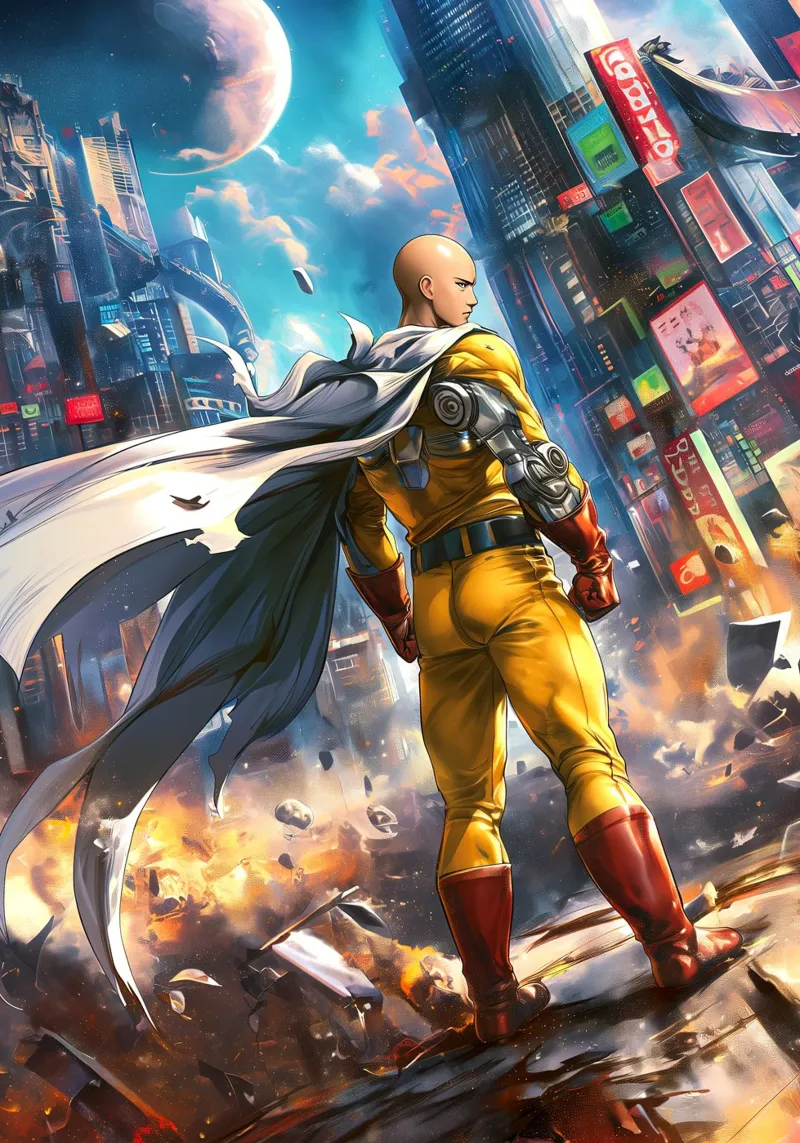 Saitama One Punch Man poster da Stellar Creative