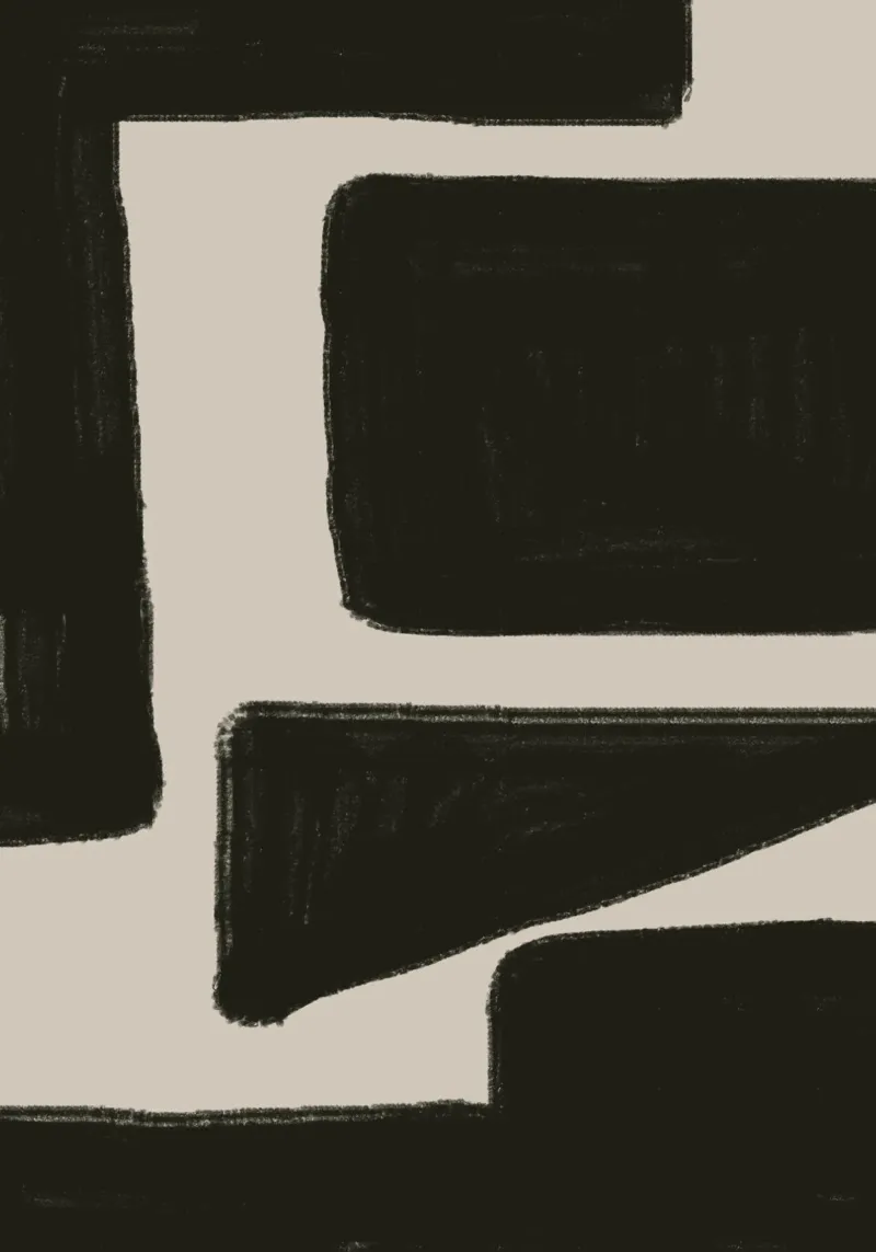 Mid Century Modern Abstract alu-dibond by The Miuus Studio