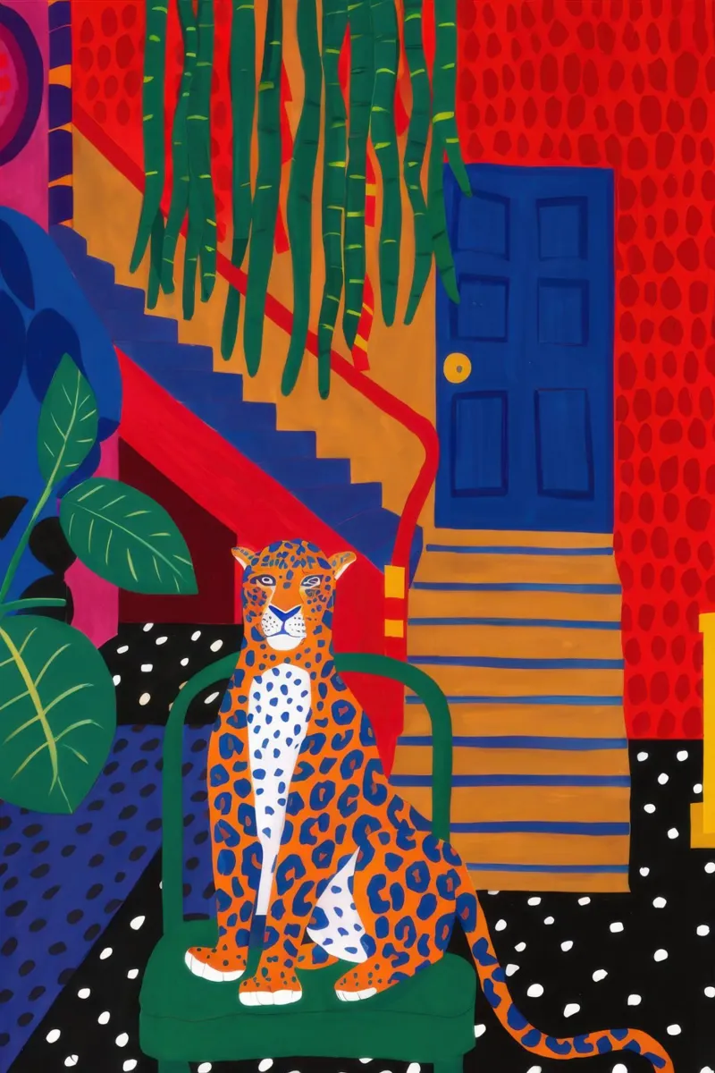 Animale dello spirito della scala poster con telaio in plastica da Bara Suara