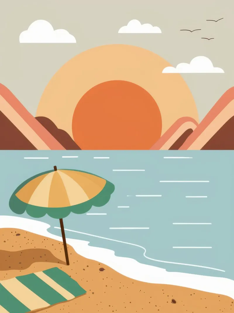 Giornata minimalista in spiaggia poster da Astra Mist