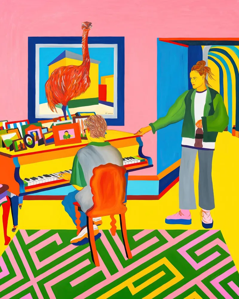 Sofia e Rudi a Bonnington House, 2023 poster con telaio in plastica da mix mate