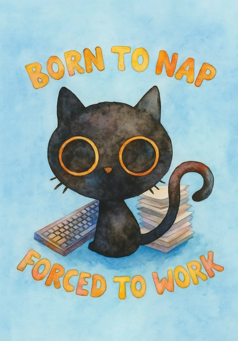 nato per sonnecchiare gatto divertente poster da limous
