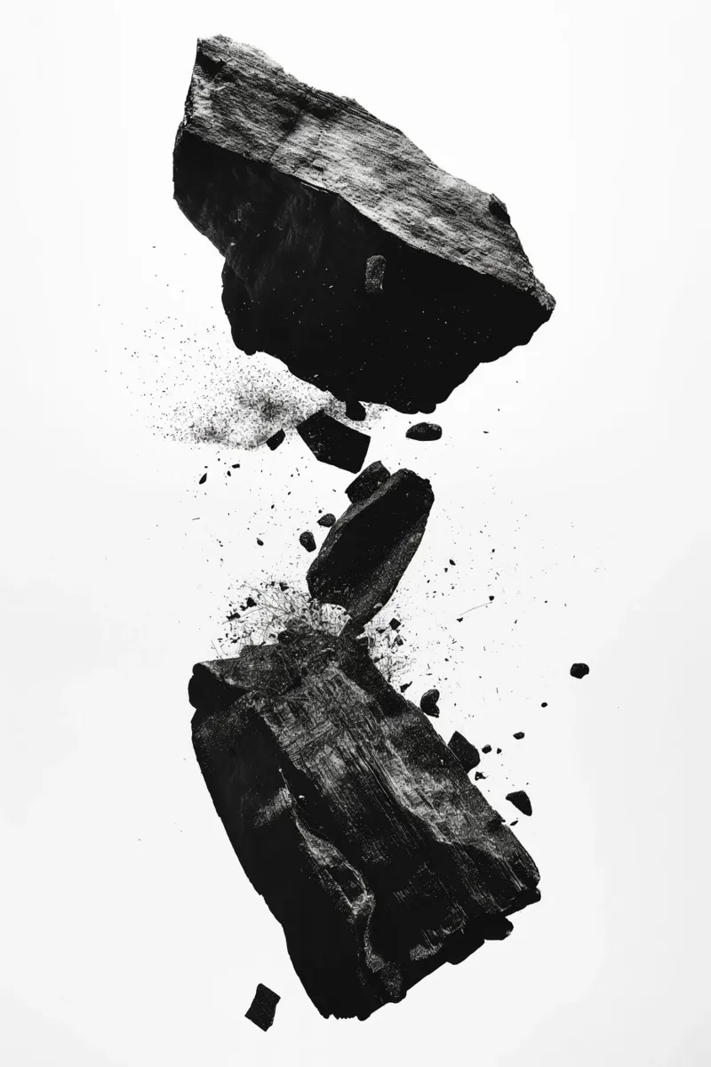 Rocks cracking carta hahnemühle da LeDieg