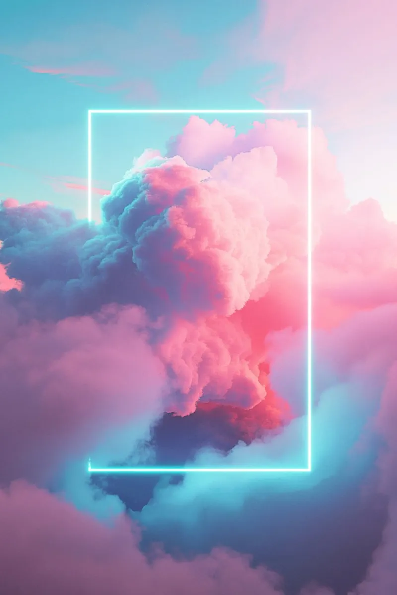 Pink clouds rectangle alluminio dibond da LeDieg