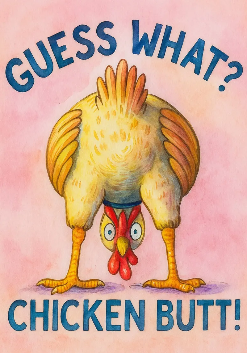 ospite che culo di pollo poster con telaio in legno da limous