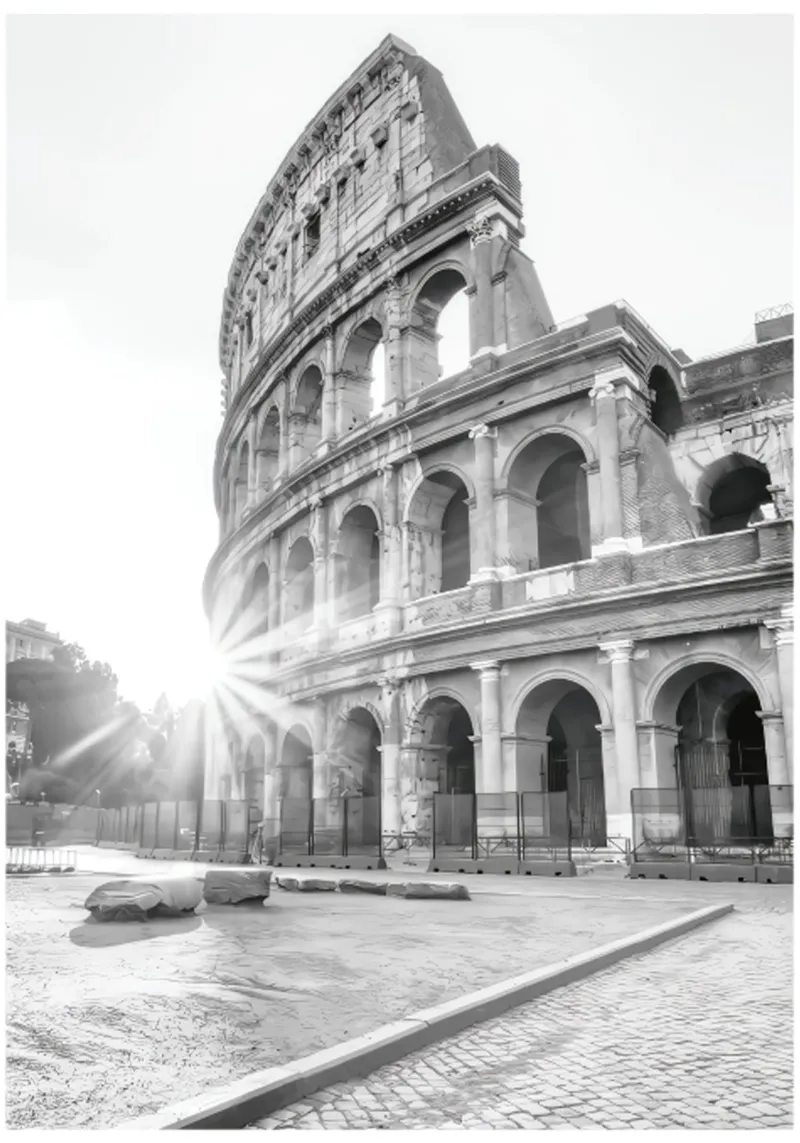Visita al Colosseo poster con telaio in alluminio da mary shop