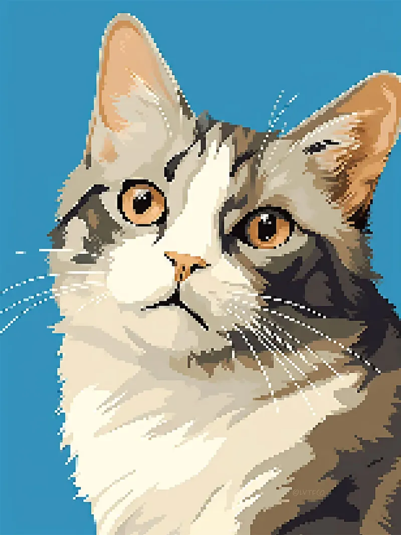 gatto felino baffi orecchie pelliccia animale domestico poster con telaio in plastica da Karin M Fried