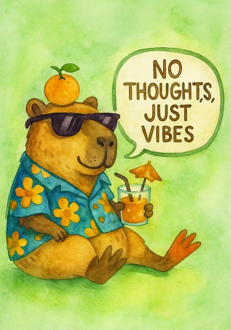 no tought just vibes funny bear canvas with Floater frame by limous
