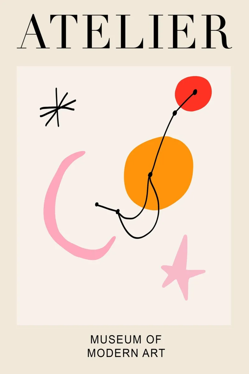 Abstract Atelier Modern Art poster con telaio in plastica da GraceDigitalArtCo