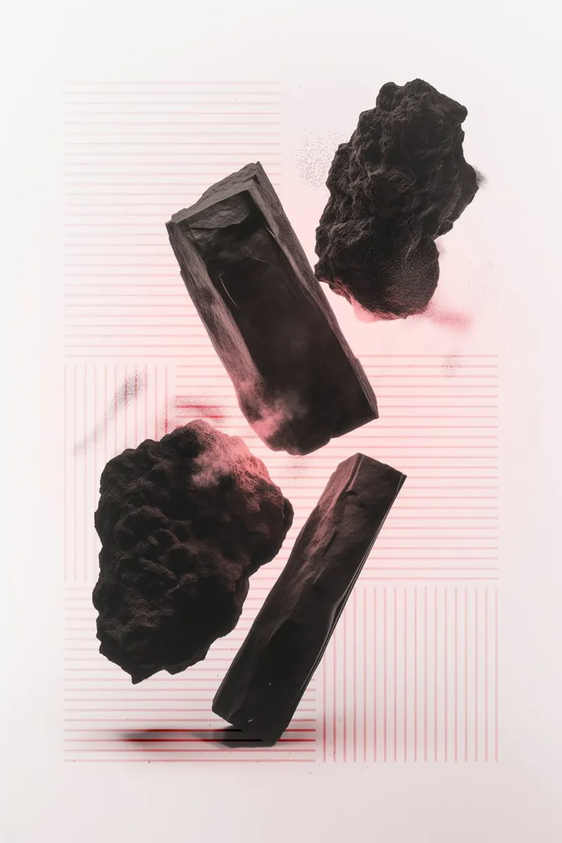Levitating rocks with lines plexiglass da LeDieg