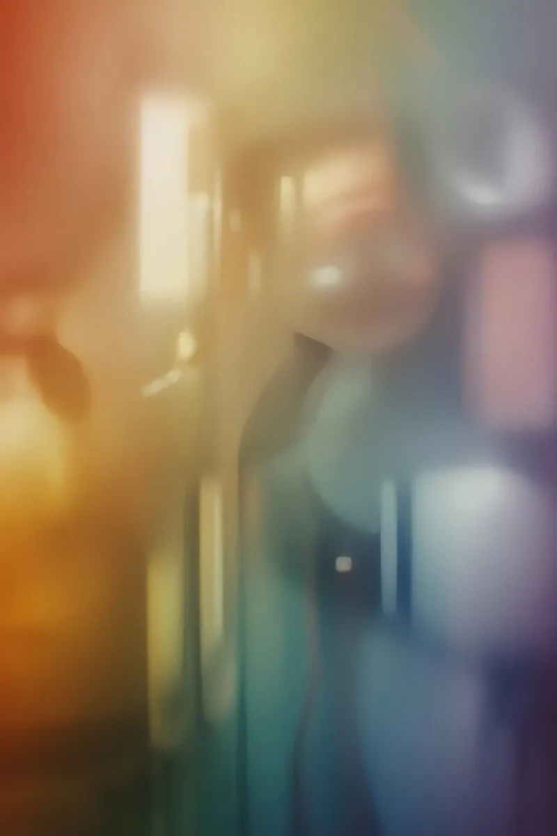 Abstract Blurred Shapes and Colors canvas with Floater frame by DesignDoodle