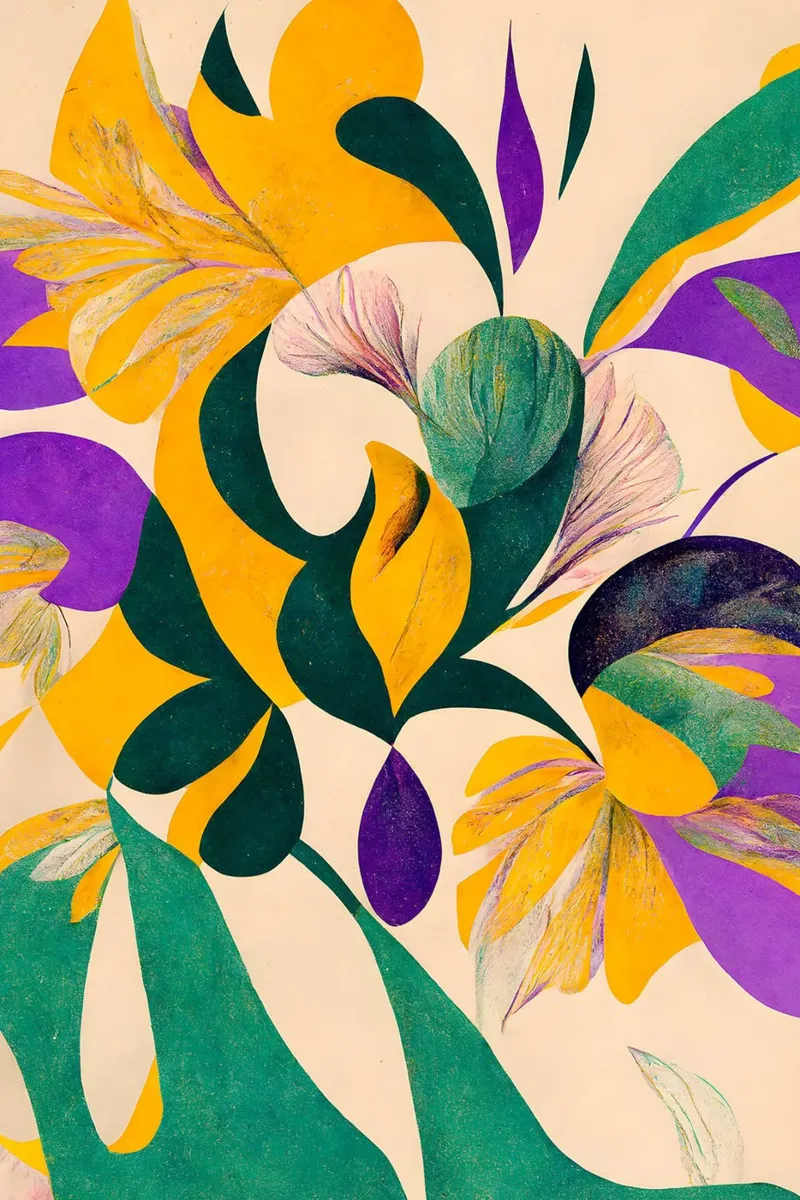 Fiori retrò di primavera poster con telaio in plastica da June Jordan