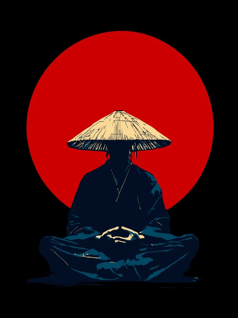 samurai are meditating poster da Dumery Art