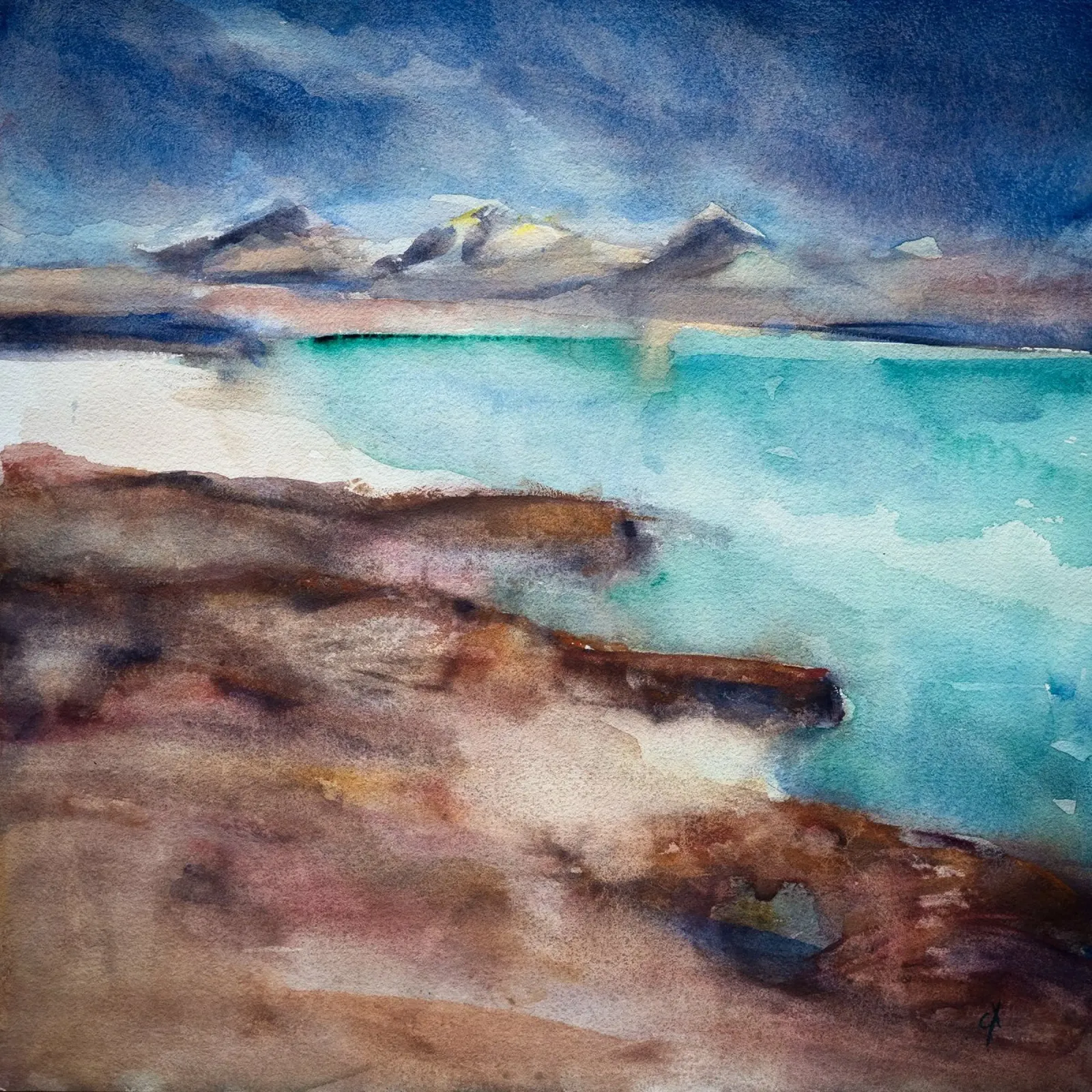 Memories of a Glacier Shore tela con Cornice a cassetta da Stoian Hitrov
